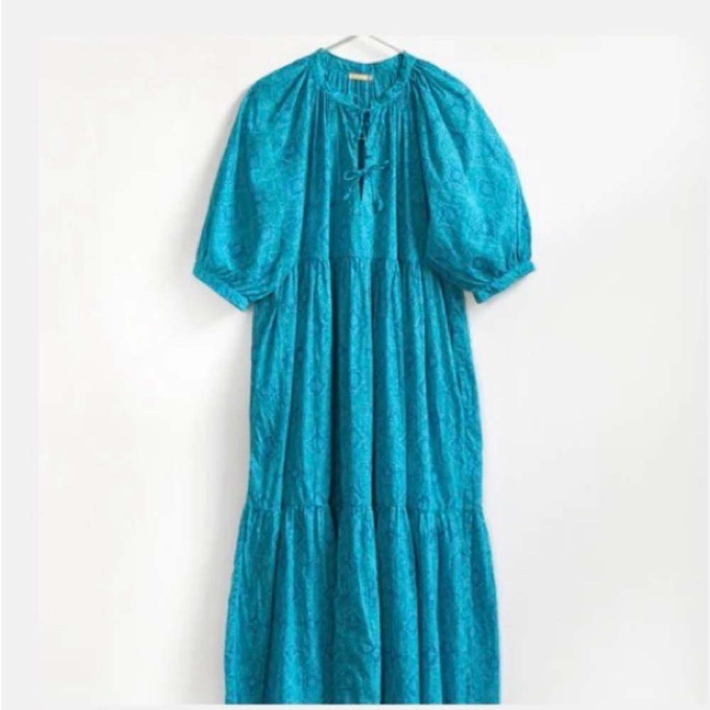 Matta Teal Long Sleeve Dress